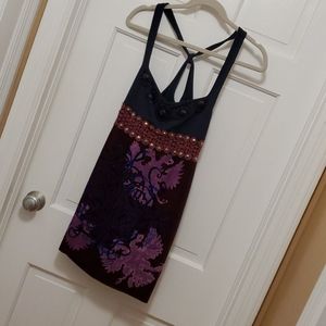 Free People wine embellished velvet cockta…